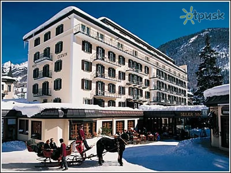 Фото отеля Mont Cervin Palace 5* Zermatas Šveicarija išorė ir baseinai