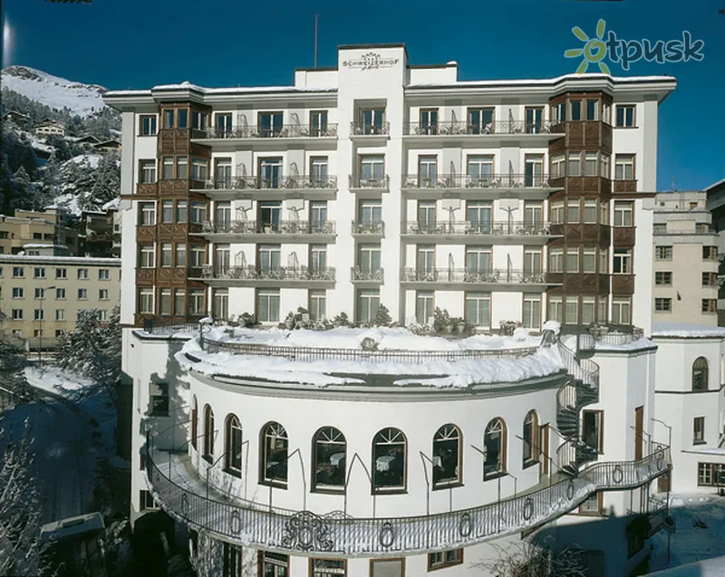 Фото отеля Schweizerhof 4* Sankt Moricas Šveicarija išorė ir baseinai