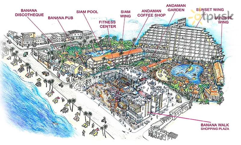 Фото отеля Patong Beach 4* о. Пхукет Таиланд экстерьер и бассейны