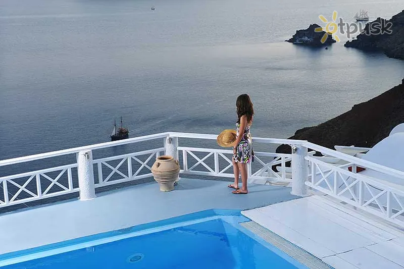 Фото отеля La Perla Villas 4* о. Санторини Греция экстерьер и бассейны