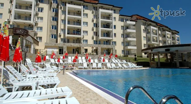 Фото отеля Sunny Beach Hills Aparthotel 2* Saulainā pludmale Bulgārija ārpuse un baseini