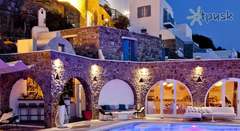 Фото отеля Kouros Boutique Hotel 4* о. Миконос Греция экстерьер и бассейны