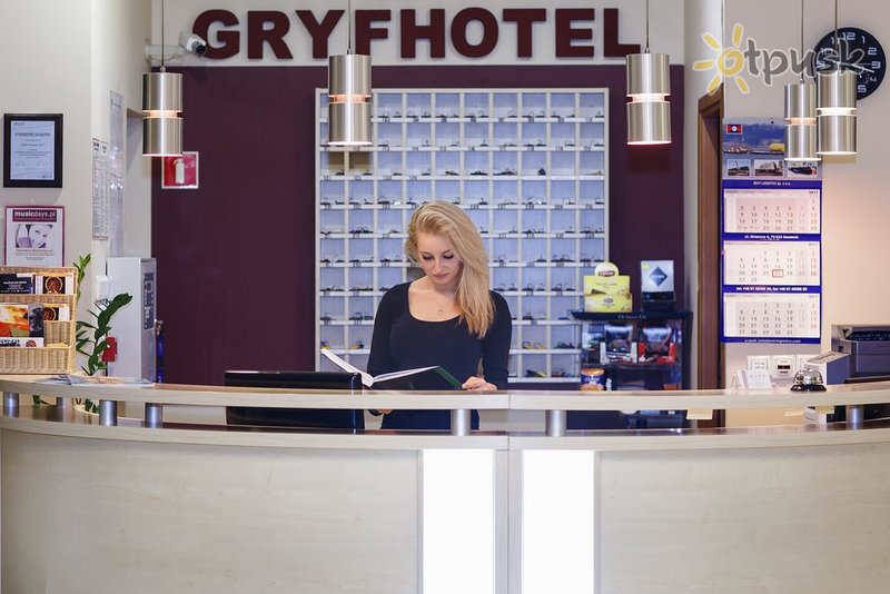 Фото отеля Gryf Hotel 2* Гданьск Польша лобби и интерьер