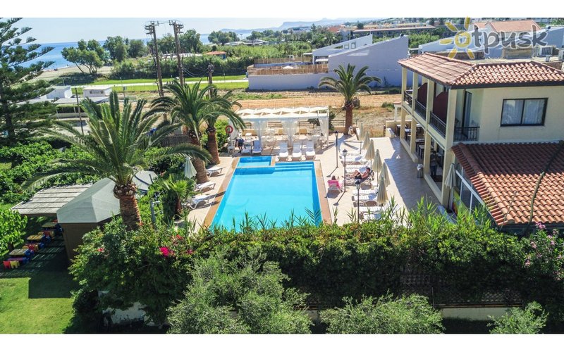 Фото отеля Creta Aquamarine Hotel 3* о. Крит – Ретимно Греция экстерьер и бассейны