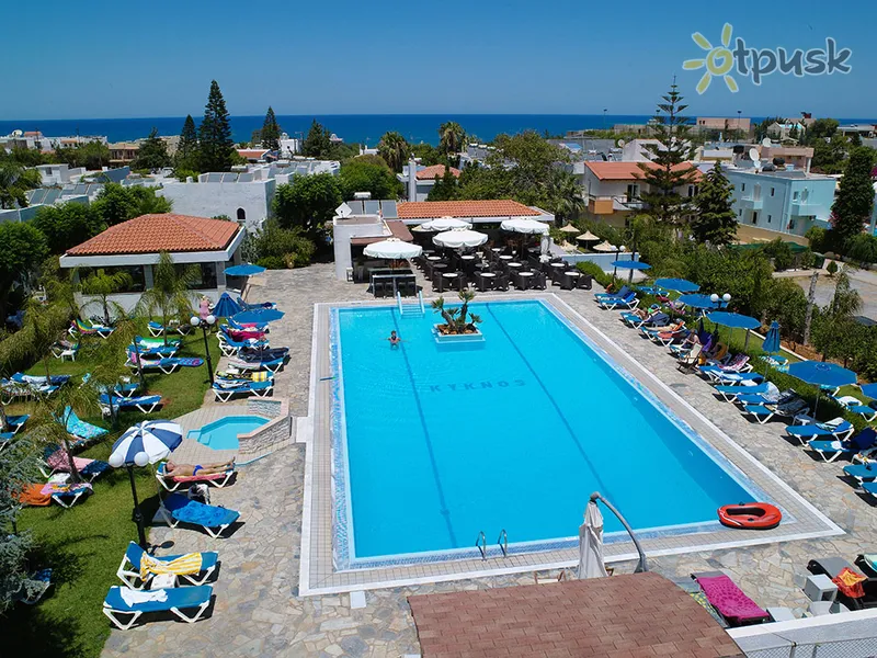 Фото отеля Kyknos Beach Hotel & Bungalows 4* par. Krēta - Herakliona Grieķija ārpuse un baseini