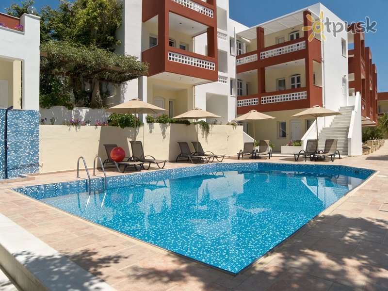 Фото отеля Troulis Apartments Hotel 3* о. Крит – Ретимно Греция экстерьер и бассейны