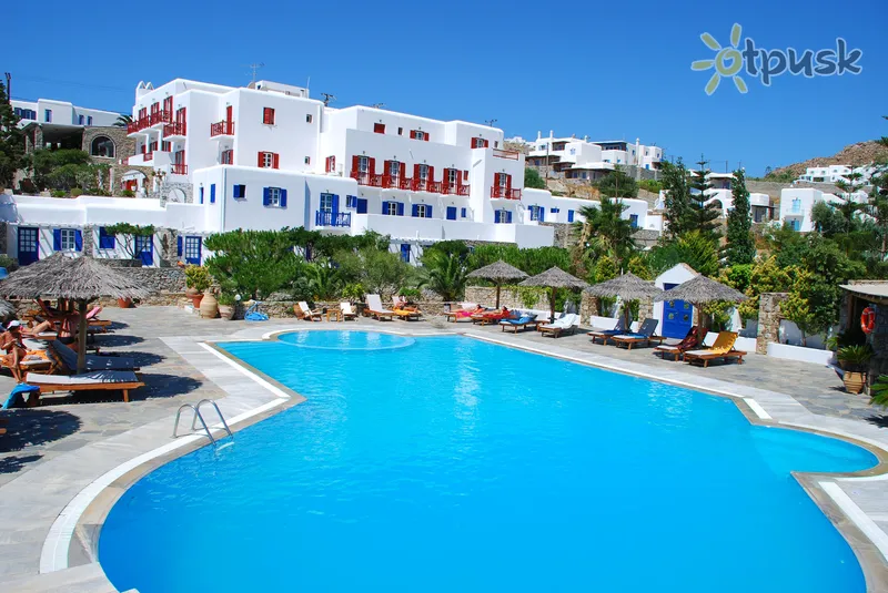 Фото отеля Kamari Hotel 4* о. Миконос Греция экстерьер и бассейны