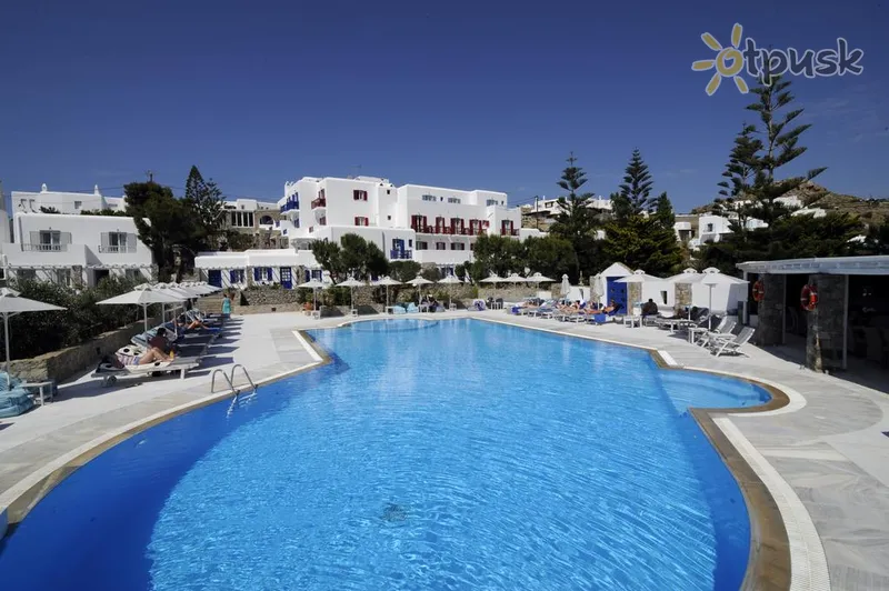 Фото отеля Kamari Hotel 4* о. Миконос Греция экстерьер и бассейны