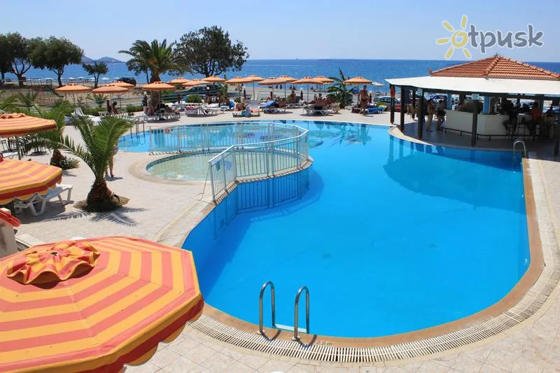 Фото отеля Kamari Beach Hotel 4* о. Родос Греция экстерьер и бассейны