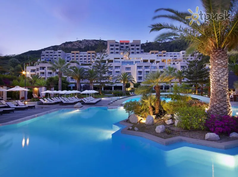 Фото отеля Sheraton Rhodes Resort 5* par. Rodas Grieķija ārpuse un baseini