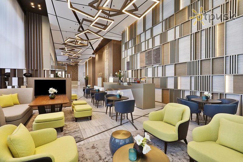 Фото отеля Courtyard by Marriott Al Barsha 4* Дубай ОАЭ лобби и интерьер