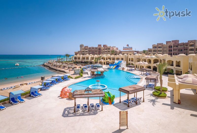 Фото отеля Sunny Days Resort Spa & Aqua Park 4* Хургада Египет экстерьер и бассейны