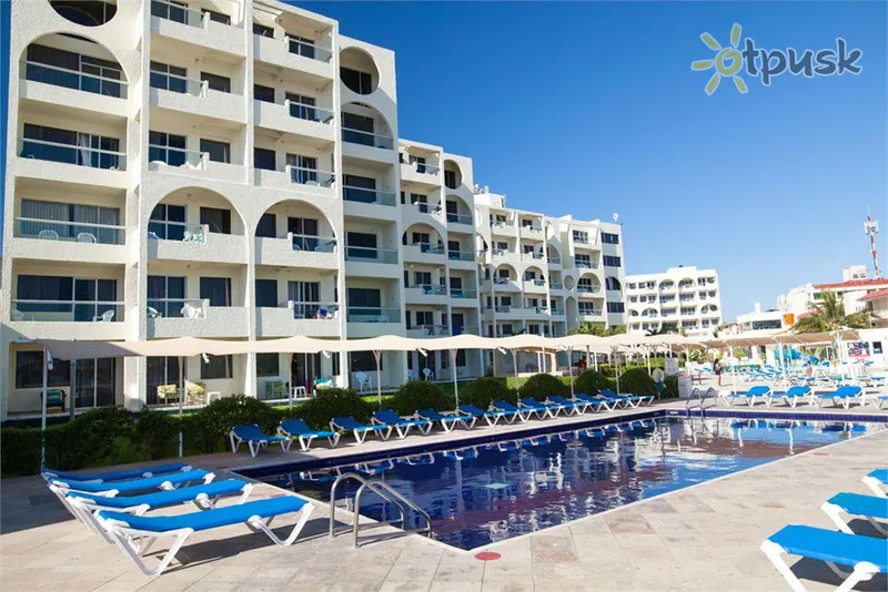 Фото отеля Aquamarina Beach Hotel Cancun 4* Канкун Мексика экстерьер и бассейны