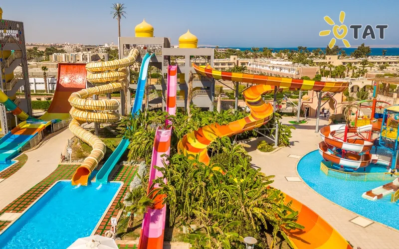 Фото отеля Ali Baba Palace 4* Хургада Египет аквапарк, горки