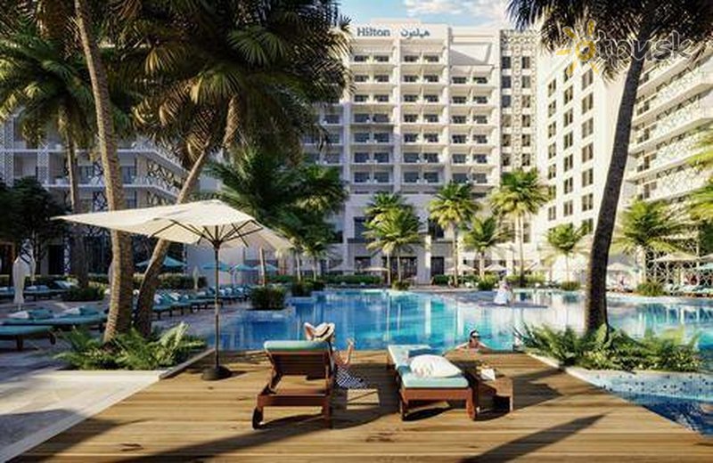 Фото отеля Hilton Abu Dhabi Yas Island 5* Абу Даби ОАЭ экстерьер и бассейны