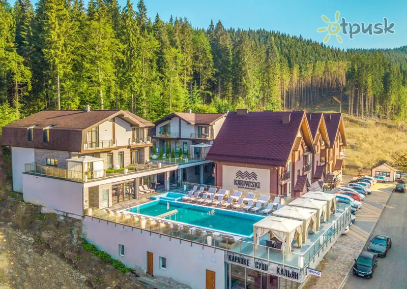 Фото отеля Karpatski Hotel & Spa 4* Bukovelis (Polianitsa) Ukraina – Karpatai išorė ir baseinai