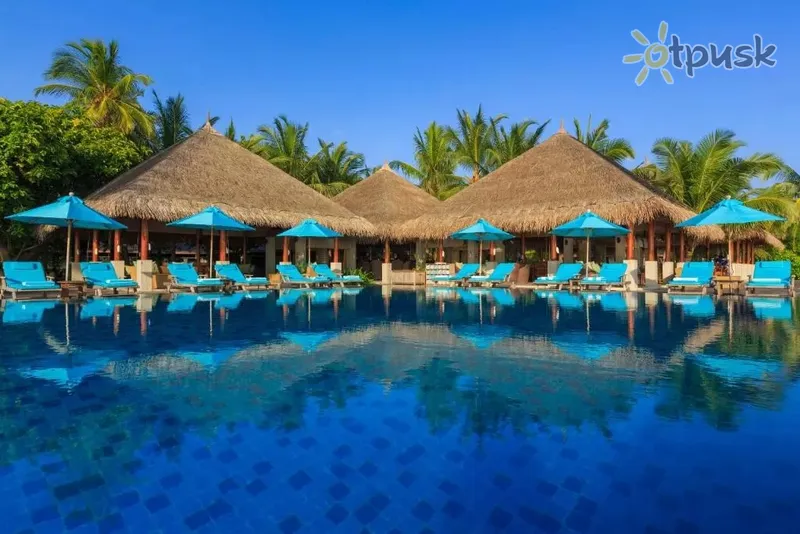 Фото отеля Anantara Veli Maldives Resort 5* Pietų Malės atolas Maldyvai išorė ir baseinai