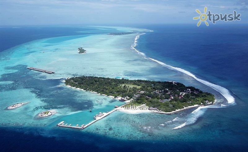 Фото отеля Adaaran Select Hudhuran Fushi 4* Šiaurės Malės atolas Maldyvai išorė ir baseinai