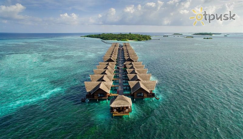 Фото отеля Adaaran Select Hudhuran Fushi 4* Северный Мале Атолл Мальдивы экстерьер и бассейны