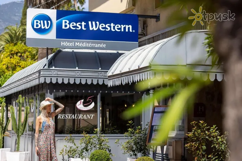 Фото отеля Best Western Hotel Mediterranee Menton 3* Ментон Франция экстерьер и бассейны