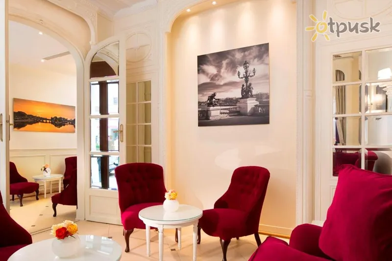 Фото отеля Queen Mary 3* Paryžius Prancūzija fojė ir interjeras