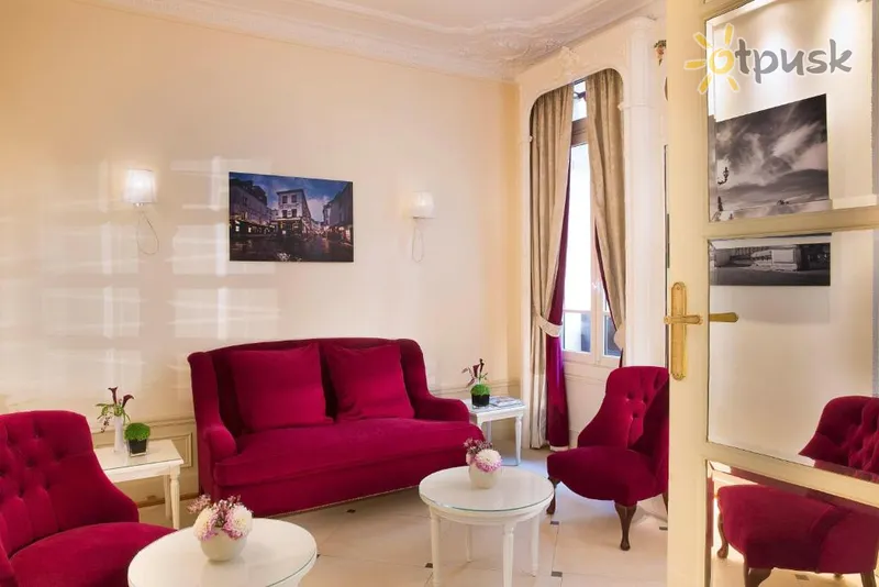 Фото отеля Queen Mary 3* Paryžius Prancūzija fojė ir interjeras