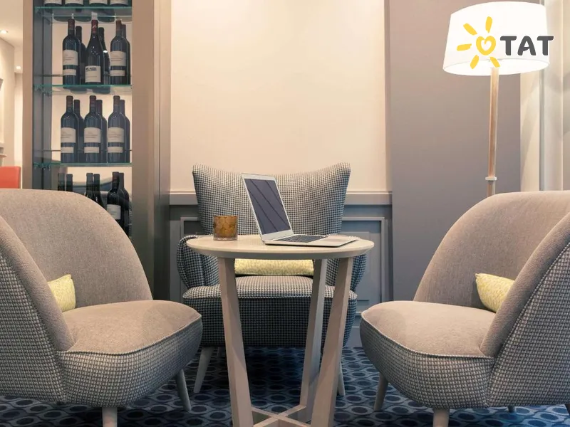 Фото отеля Mercure Montparnasse Raspail 4* Париж Франція лобі та інтер'єр