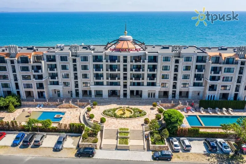 Фото отеля Gardenia Beach Palace Aparthotel 3* Pomorie Bulgarija išorė ir baseinai