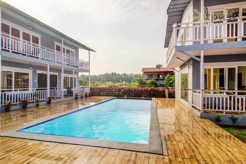 Фото отеля Sea Shell Beach Cottages & Suites 3* Šiaurės Goa Indija išorė ir baseinai