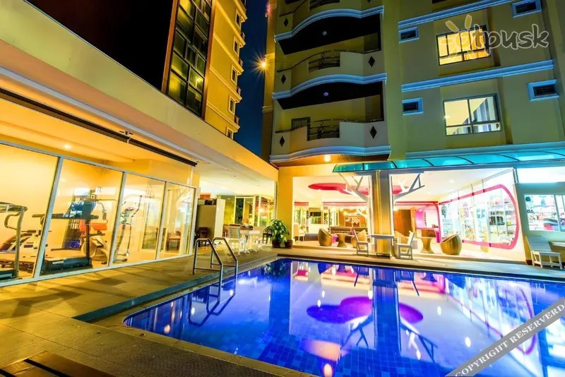 Фото отеля J A Plus Hotel 4* Pataja Tailandas išorė ir baseinai