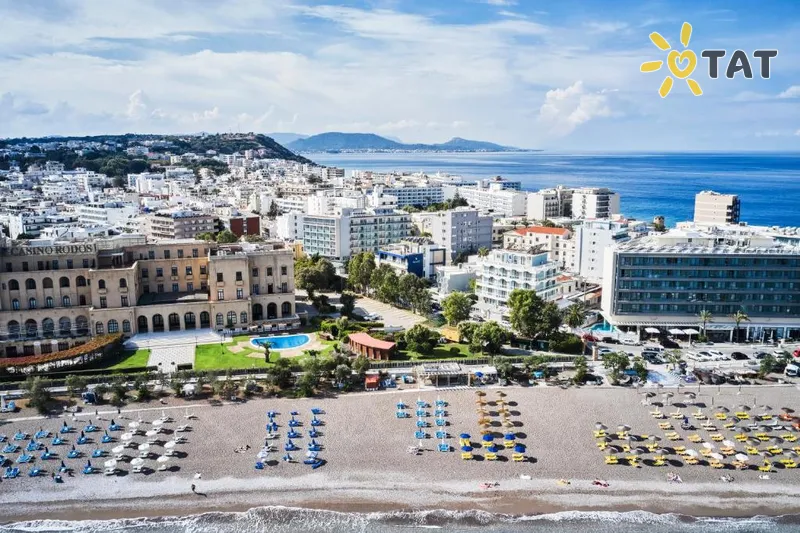Фото отеля Aquamare City & Beach Hotel 3* о. Родос Греция экстерьер и бассейны