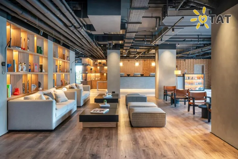 Фото отеля Innside Madrid Valdebebas 4* Мадрид Испания лобби и интерьер