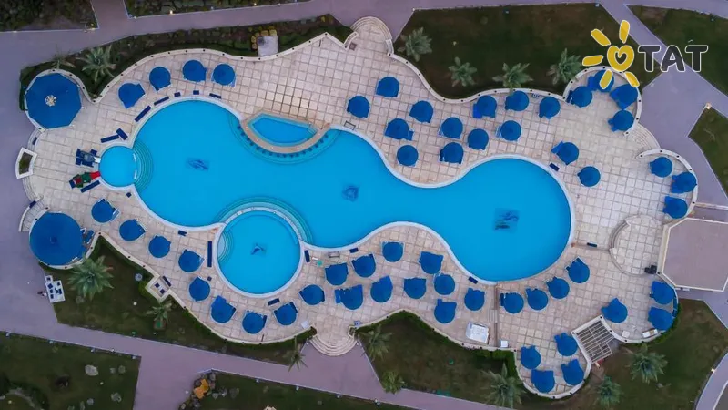 Фото отеля Amwaj Beach Club Abu Soma 4* Somos įlanka Egiptas išorė ir baseinai