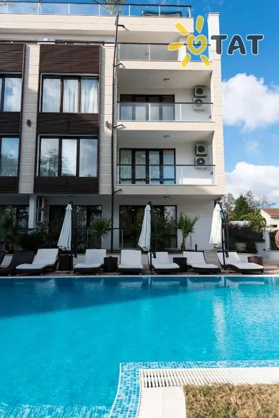 Фото отеля Green Paradise Deluxe Apartments 5* Primorsko Bulgārija ārpuse un baseini