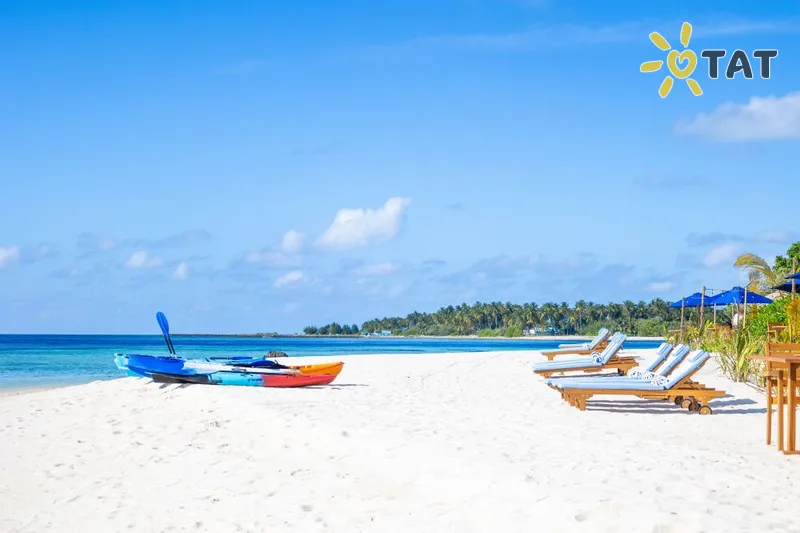 Фото отеля The Maverick Surf & Dive Lodge 3* Лааму Атолл Мальдивы пляж