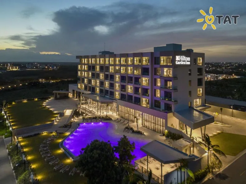 Фото отеля Hilton Garden Inn La Romana 3* Ла Романа Доминикана экстерьер и бассейны