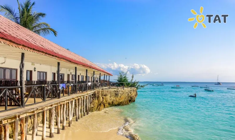 Фото отеля Amaan Bungalows Beach Resort 3* Nungwi Tanzanija išorė ir baseinai