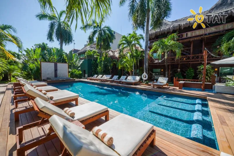 Фото отеля Magic Blue Boutique Hotel 4* Плая дель Кармен Мексика экстерьер и бассейны