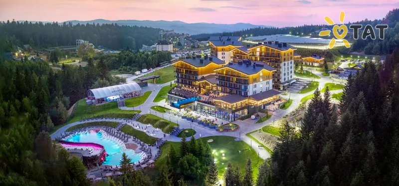 Фото отеля Apartel Skhidnytsya Wellness Resort 5* Сходница Украина экстерьер и бассейны