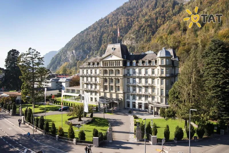Фото отеля Grand Beau Rivage Interlaken Hotel 5* Interlakena Šveice ārpuse un baseini