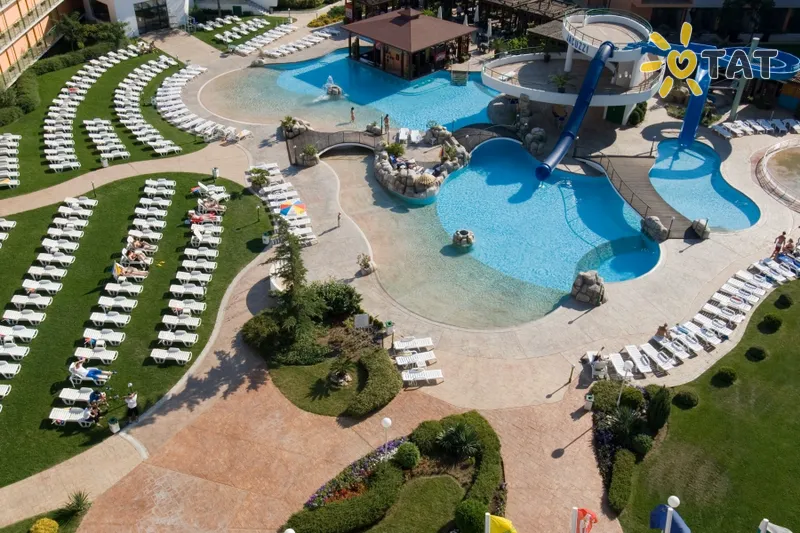 Фото отеля Trakia Plaza Hotel & Apartments 4* Солнечный берег Болгария экстерьер и бассейны