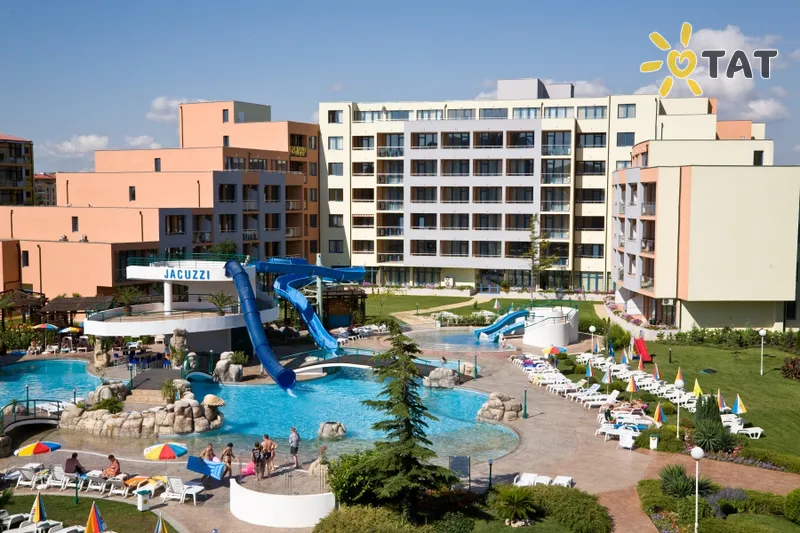 Фото отеля Trakia Plaza Hotel & Apartments 4* Солнечный берег Болгария экстерьер и бассейны