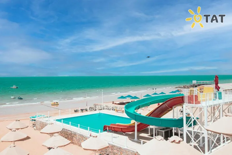 Фото отеля BM Beach Resort 4* Рас Аль-Хайма ОАЭ аквапарк, горки