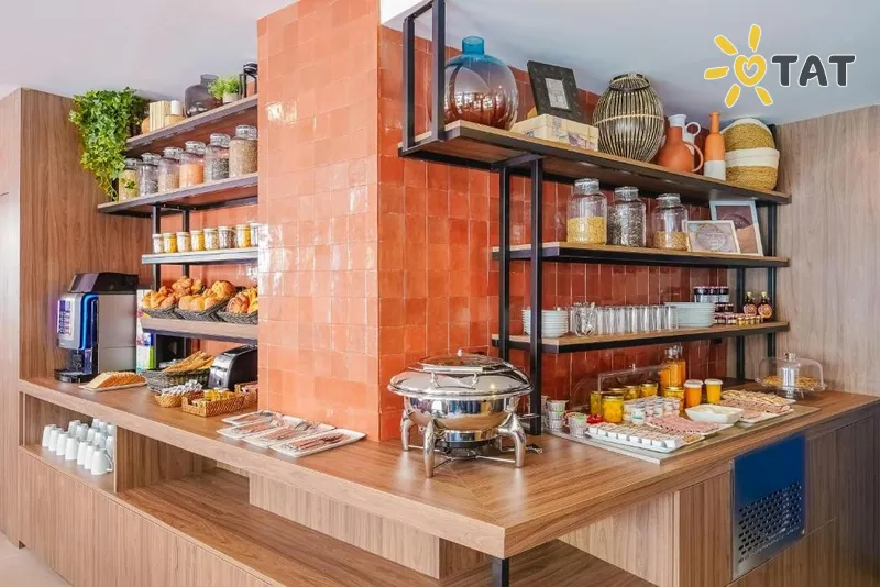 Фото отеля Timhotel Le Louvre 3* Paryžius Prancūzija barai ir restoranai