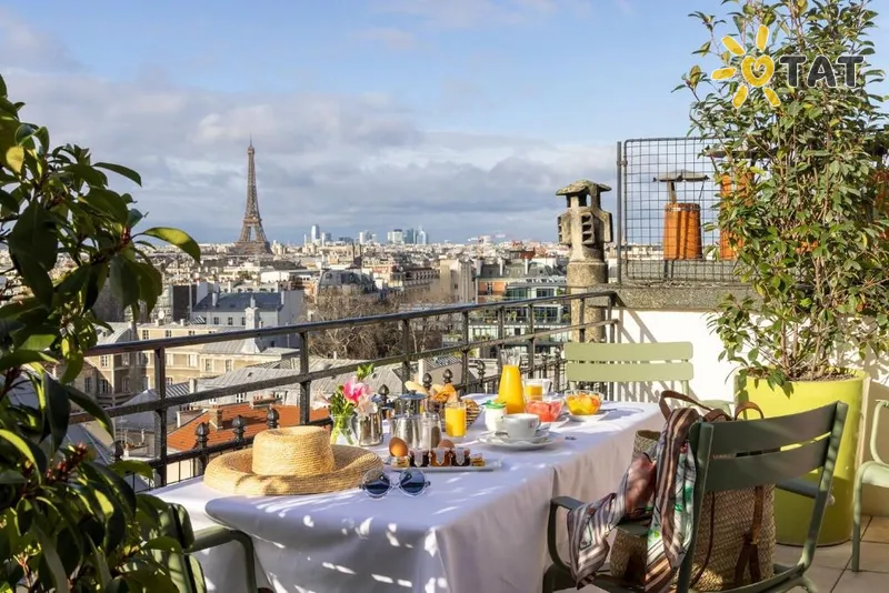 Фото отеля Le Littre Hotel 4* Paryžius Prancūzija barai ir restoranai