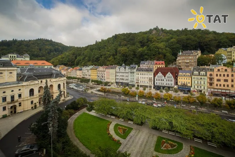 Фото отеля Interhotel Central 4* Karlovi Varai Čekija išorė ir baseinai