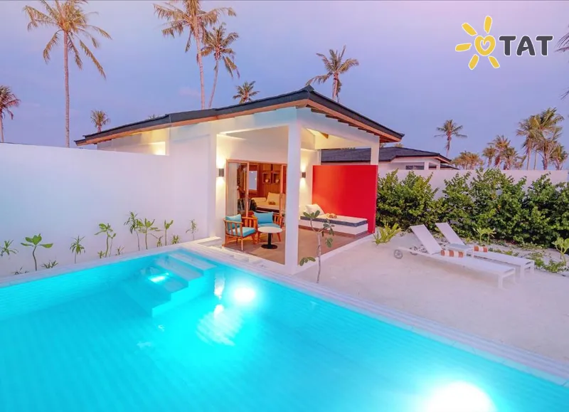 Фото отеля Joy Island 5* Ziemeļu Males atols Maldīvija ārpuse un baseini