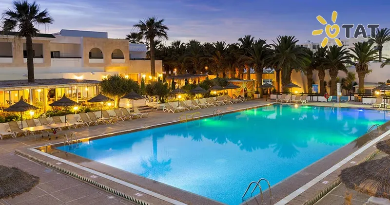 Фото отеля Hammamet Beach 3* Hamametas Tunisas išorė ir baseinai