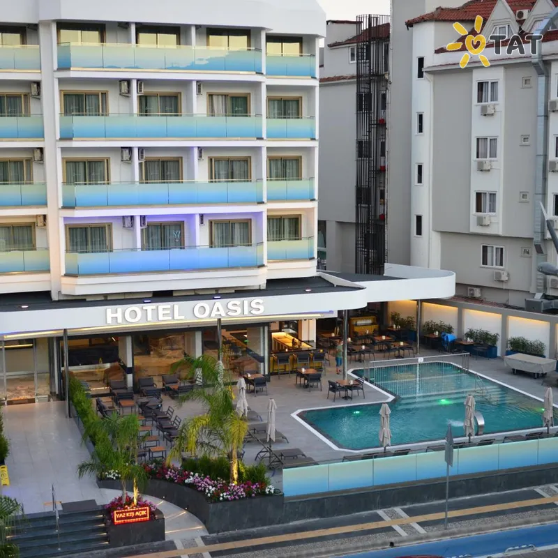 Фото отеля Oasis Hotel 3* Marmarisa Turcija ārpuse un baseini