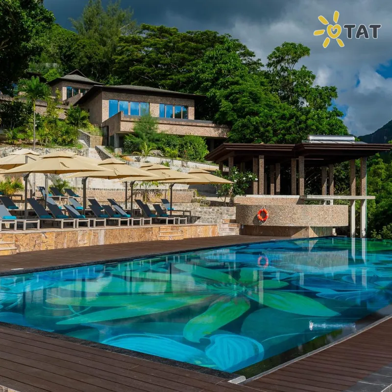 Фото отеля Gardens Hill Resort & Spa 5* о. Маэ Сейшельские о-ва экстерьер и бассейны